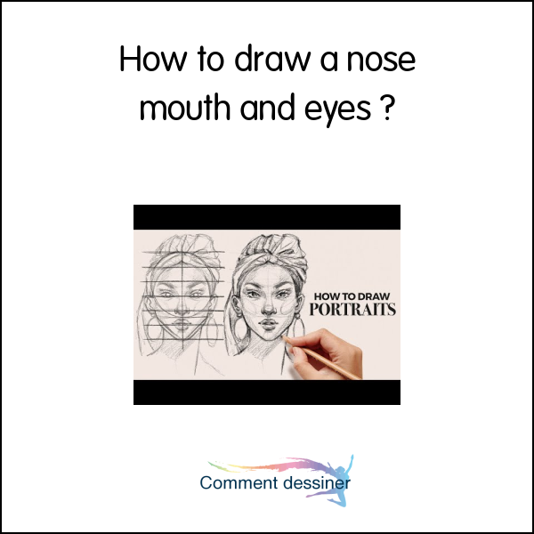 How to draw a nose mouth and eyes